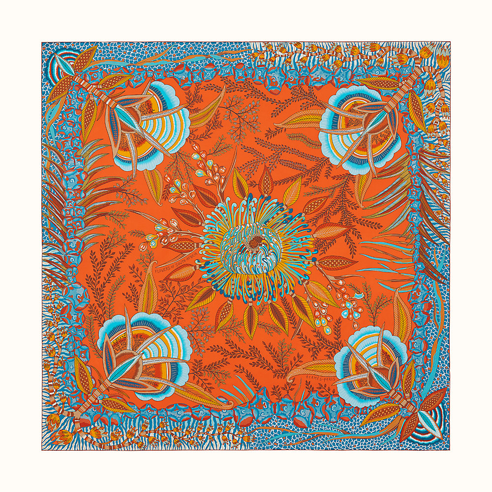 Flowers of South Africa scarf 140 | Hermès Canada
